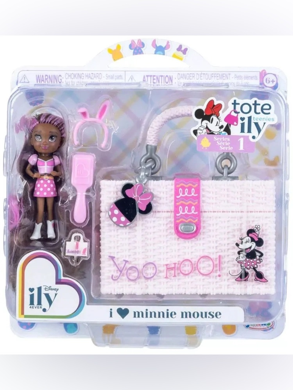 Disney nwt Tote Ily Teenies Easter Series 1 I Love Minnie Mouse Mini Doll